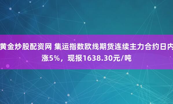 黄金炒股配资网 集运指数欧线期货连续主力合约日内涨5%，现报1638.30元/吨