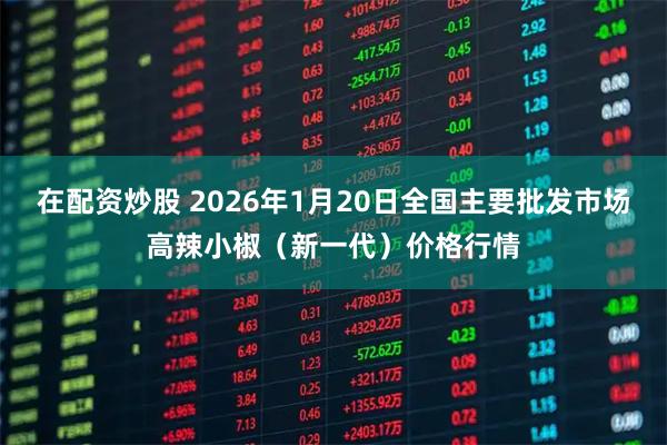 在配资炒股 2026年1月20日全国主要批发市场高辣小椒（新一代）价格行情