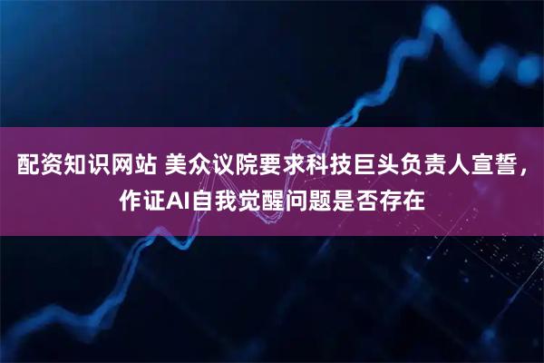 配资知识网站 美众议院要求科技巨头负责人宣誓，作证AI自我觉醒问题是否存在